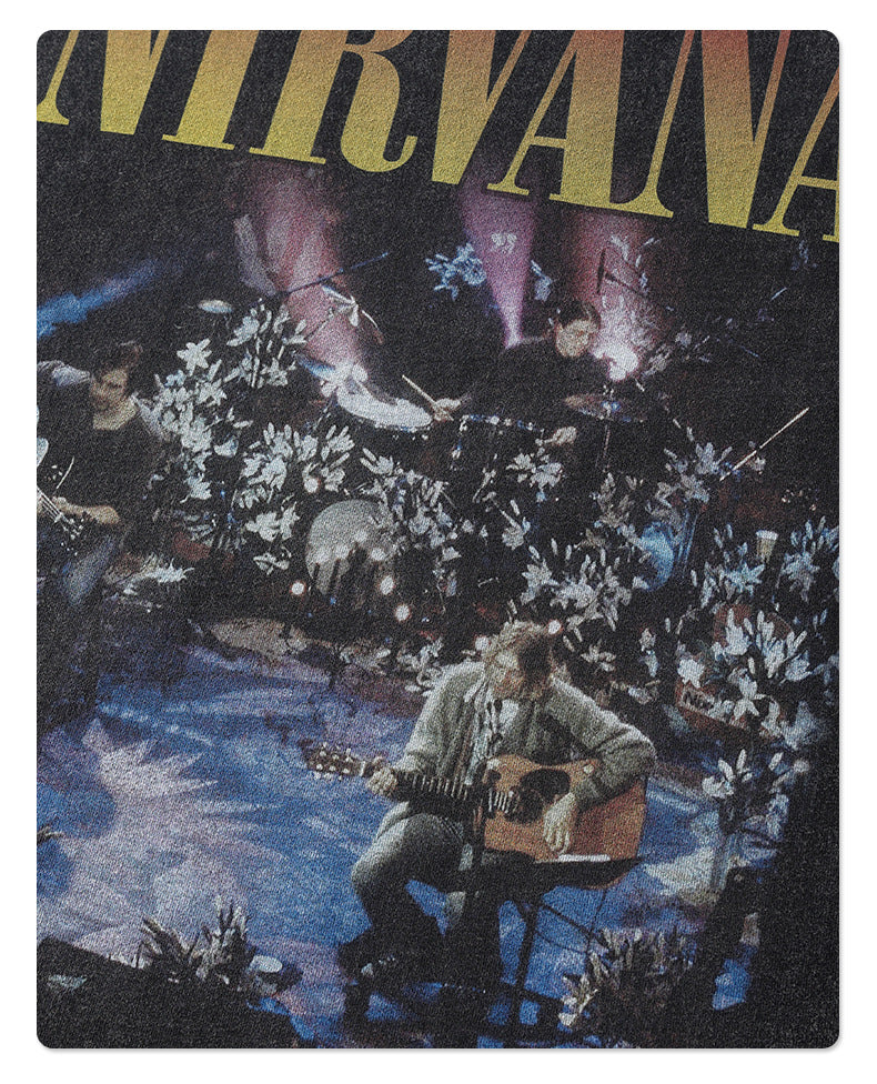Washed Vintage Nirvana - Band - Printed T - Shirt